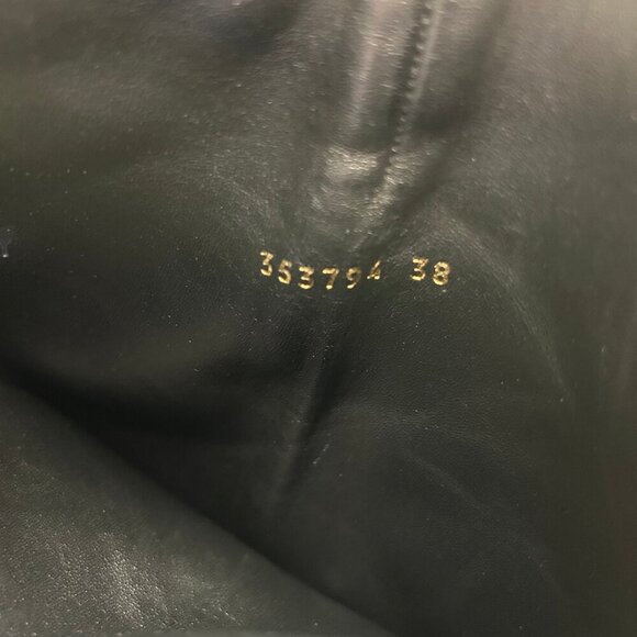 GUCCI BLACK LEATHER HORSEBIT TESS TALL BOOTS - Picture 9 of 9